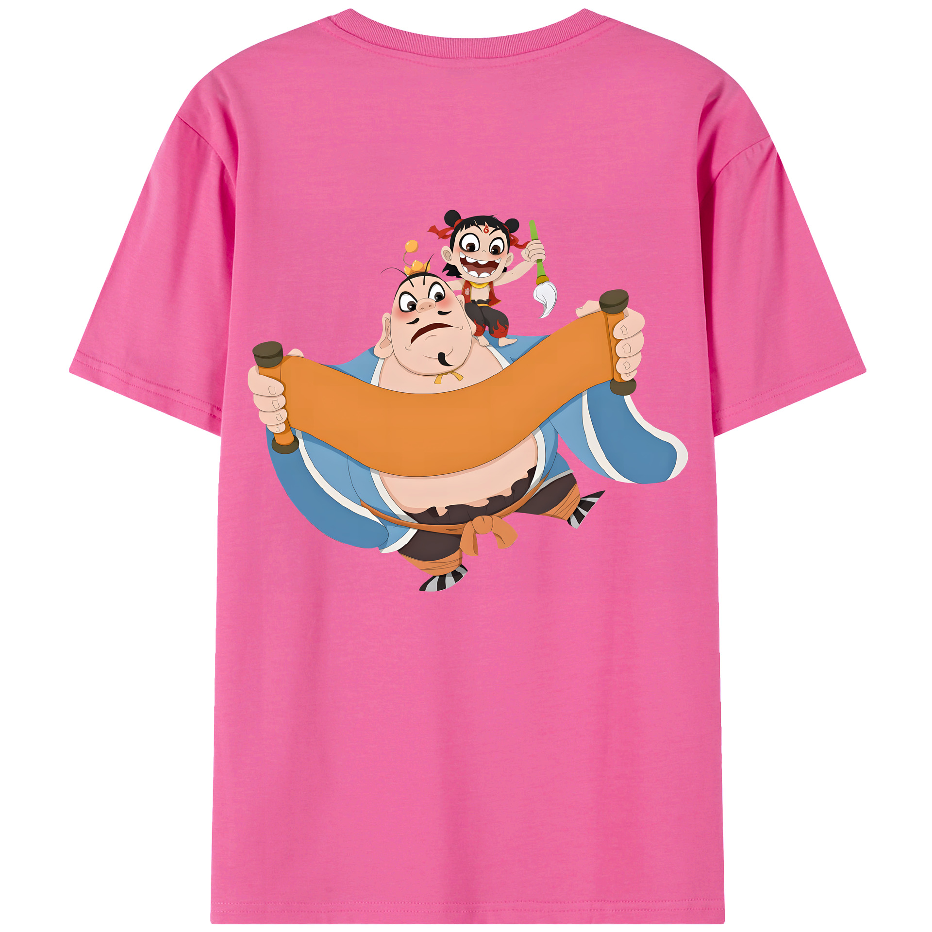 （画像用） Ne Zha 2 ナタ 魔童の大暴れ レディース半袖Tシャツ(バックプリント)